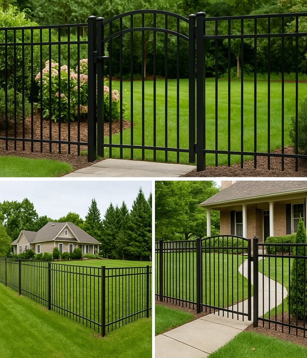 Aluminum Fence Designs Battle Ground, Wa. a collge of three aluminum fences in Battle Ground, Wa.