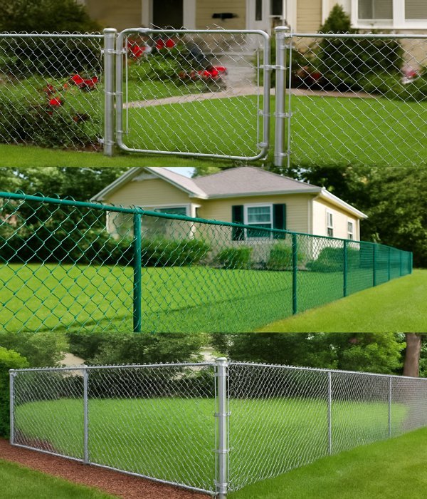 Examples of Chain Link Fences In Vancouver, Wa. a collage of c