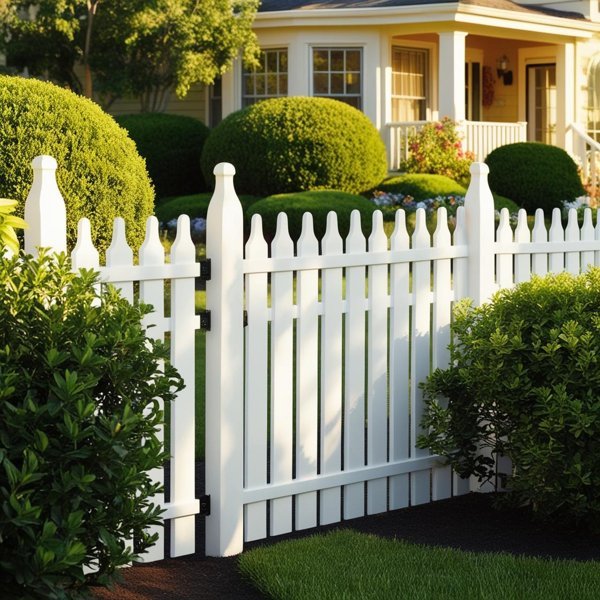 Custom Designed White Picket Fence Battle Ground Wa. a beautiful white picket fence