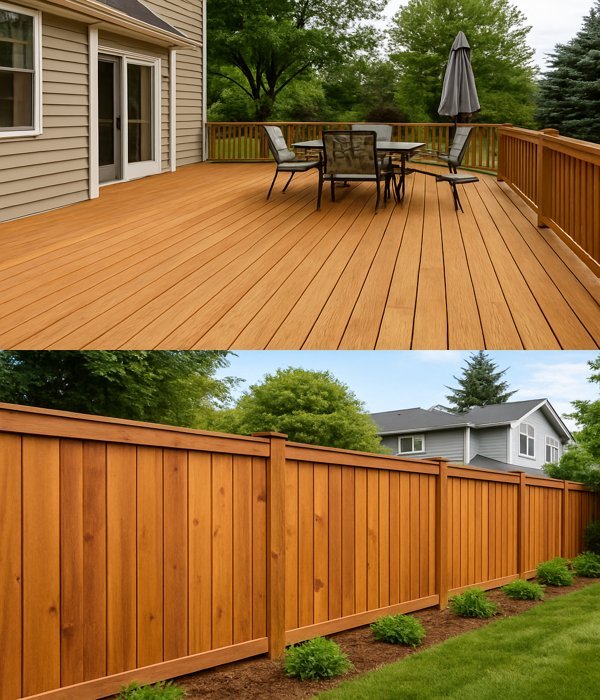 Wood For Fences and Decks In Battle Ground, Wa. Collage of wood fences and decks in Battle Ground, Wa.