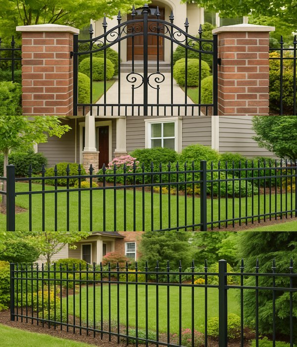 Wrought Iron Fence Installation Battle Ground, Wa. A collage of nice wrought iron fences in Battle Ground, Wa.